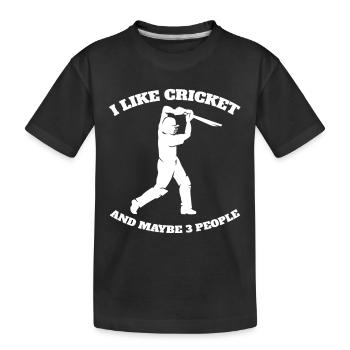Équipe de cricket Équipe de cricket Équipe de cricket - T-shirt bio Premium Enfant - noir - Devant