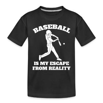 Joueurs de baseball Joueurs de baseball Équipe de baseball - T-shirt bio Premium Enfant - noir - Devant
