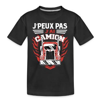 Poids Lourd | Camion | Routier | Camionneur - T-shirt bio Premium Enfant - noir - Devant