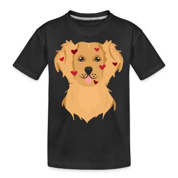 Golden retriever - T-shirt bio Premium Enfant - noir - Devant