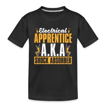 Electrical Engineering Electrical Apprentice A.K.A - Kids' Premium Organic T-Shirt - black - Front