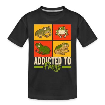 Grenouille Amphibiens Grenouilles - T-shirt bio Premium Enfant - noir - Devant