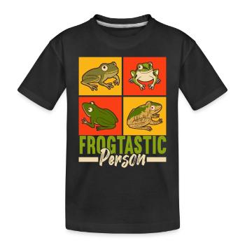 Grenouille Amphibiens Grenouilles - T-shirt bio Premium Enfant - noir - Devant