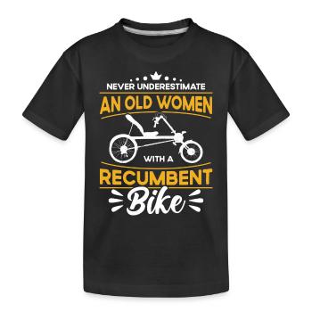 Vélo couché Cycliste couché - T-shirt bio Premium Enfant - noir - Devant
