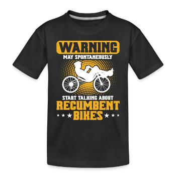 Vélo couché Cycliste couché - T-shirt bio Premium Enfant - noir - Devant