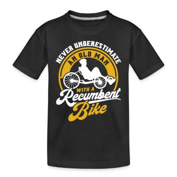 Vélo couché Cycliste couché - T-shirt bio Premium Enfant - noir - Devant