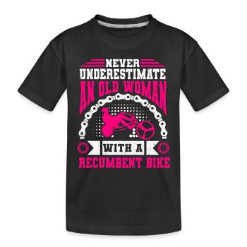 Vélo couché Cycliste couché - T-shirt bio Premium Enfant - noir - Devant