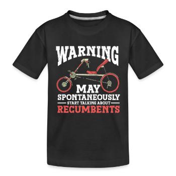 Vélo couché Cycliste couché - T-shirt bio Premium Enfant - noir - Devant
