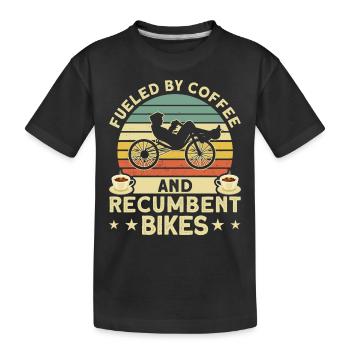 Vélo couché Cycliste couché - T-shirt bio Premium Enfant - noir - Devant