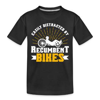 Vélo couché Cycliste couché - T-shirt bio Premium Enfant - noir - Devant