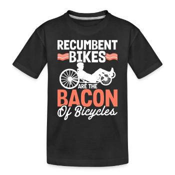 Vélo couché Cycliste couché - T-shirt bio Premium Enfant - noir - Devant