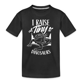 J’élève de minuscules dinosaures sur Bearded Dragon - T-shirt bio Premium Enfant - noir - Devant