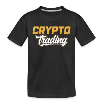 Krypto Handel Crypto Trading Traden Trader - Kinder Premium Bio T-Shirt - Schwarz - Vorne