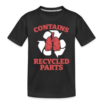 Lung Lung disease Spare parts Lung donation - Kids' Premium Organic T-Shirt - black - Front