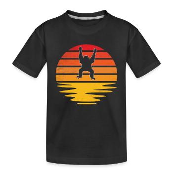Gorilla Rétro - T-shirt bio Premium Enfant - noir - Devant