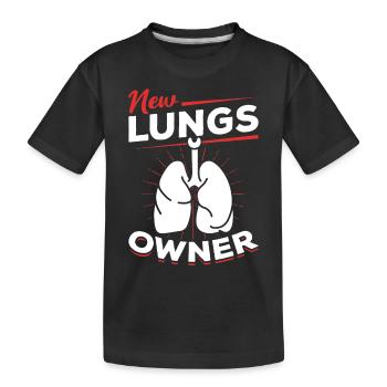 Lung Owner Donor Run Lung Cancer Survival - Kids' Premium Organic T-Shirt - black - Front