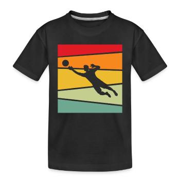 Gardien de but Rétro - T-shirt bio Premium Enfant - noir - Devant