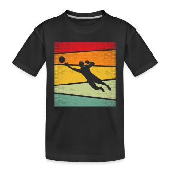 Gardien de but Rétro - T-shirt bio Premium Enfant - noir - Devant