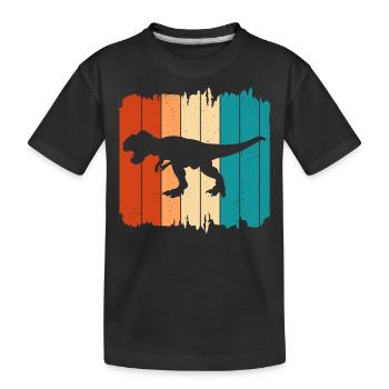 T-Rex - Kinder Premium Bio T-Shirt - Schwarz - Vorne