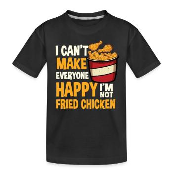 Drôle de dicton de poulet frit - T-shirt bio Premium Enfant - noir - Devant