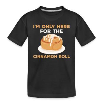 Funny Cinnamon Roll Gift - Kids' Premium Organic T-Shirt - black - Front