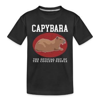 Capybara capybaras Capybaras cadeau - T-shirt bio Premium Enfant - noir - Devant