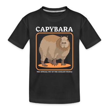 Capybara Capybaras Cadeau - T-shirt bio Premium Enfant - noir - Devant