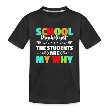 Psychologie Schulpsychologe - Kinder Premium Bio T-Shirt - Schwarz - Vorne