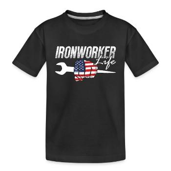 Métallurgiste de vie Soudeur de vie Ferronniers - T-shirt bio Premium Enfant - noir - Devant