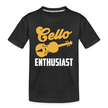 Amateur de violoncelle violoncelle violoncelliste musicien - T-shirt bio Premium Enfant - noir - Devant