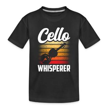 Violoncelle Chuchoteur Violoncelles Musicien Violoncelliste - T-shirt bio Premium Enfant - noir - Devant