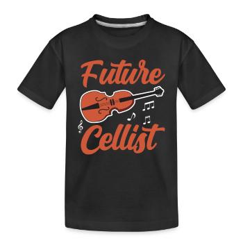 Futur violoncelliste violoncelle violoncelle musicien - T-shirt bio Premium Enfant - noir - Devant