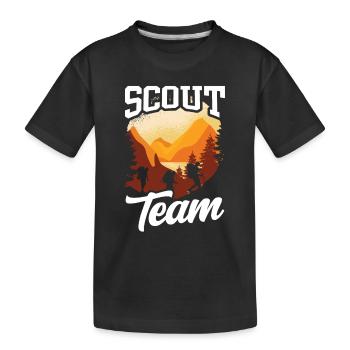 Pfadfinder Team Sippe Pfadfinden Zeltlager - Kinder Premium Bio T-Shirt - Schwarz - Vorne
