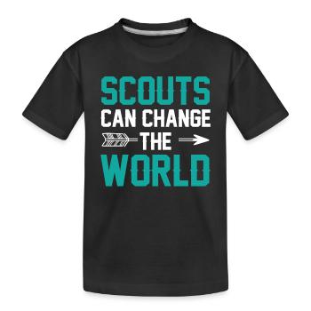 Les scouts peuvent changer le monde Dictons du clan - T-shirt bio Premium Enfant - noir - Devant