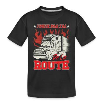 Routier Poids Lourd Chauffeur Conducteur - T-shirt bio Premium Enfant - noir - Devant