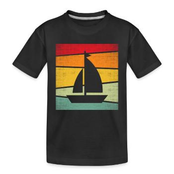 Rétro de la voile - T-shirt bio Premium Enfant - noir - Devant