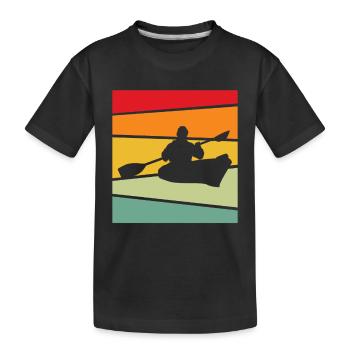 Kanusport Retro - Kinder Premium Bio T-Shirt - Schwarz - Vorne