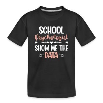 Psychologie Schulpsychologe - Kinder Premium Bio T-Shirt - Schwarz - Vorne