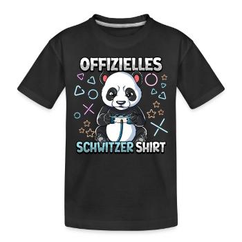 Offizielles Schwitzer Zocken Gamer Ego Shooter - Kinder Premium Bio T-Shirt - Schwarz - Vorne