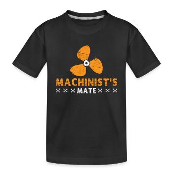 Machinist's Mate Machining Mechanic Lathe Operator - Kids' Premium Organic T-Shirt - black - Front