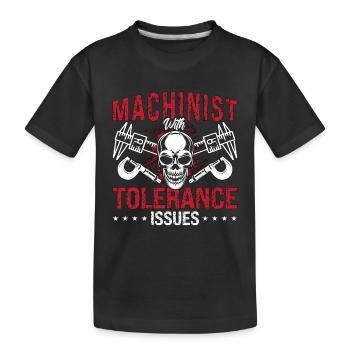 Machiniste avec des problèmes de tolérance Opérateur de machine - T-shirt bio Premium Enfant - noir - Devant