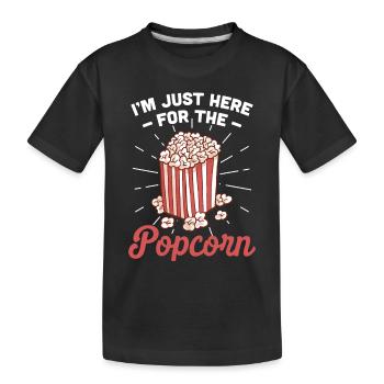 Popcorn - Kinder Premium Bio T-Shirt - Schwarz - Vorne