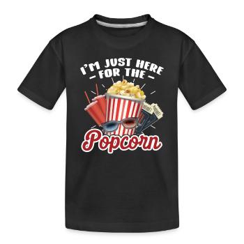 Popcorn - Kinder Premium Bio T-Shirt - Schwarz - Vorne