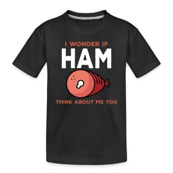 Design cool pour les amateurs de jambon - T-shirt bio Premium Enfant - noir - Devant