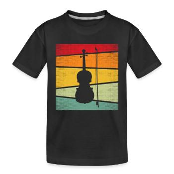 Violon Rétro - T-shirt bio Premium Enfant - noir - Devant