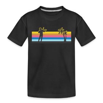 Violon Violoniste Rétro Vintage - T-shirt bio Premium Enfant - noir - Devant