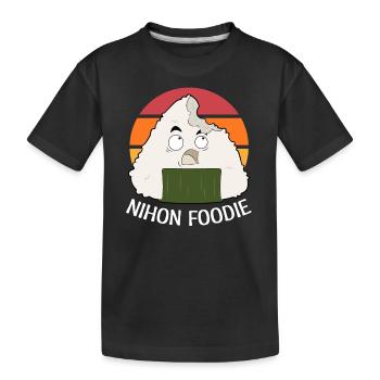 Onigiri Nihon Foodie Japan Fan Anime - Kids' Premium Organic T-Shirt - black - Front