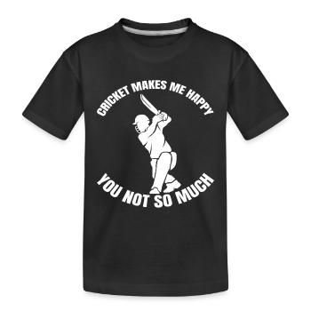 Équipe de cricket Équipe de cricket Équipe de cricket - T-shirt bio Premium Enfant - noir - Devant
