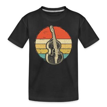 Kontrabass Kontrabassspieler Kontrabassist - Kinder Premium Bio T-Shirt - Schwarz - Vorne