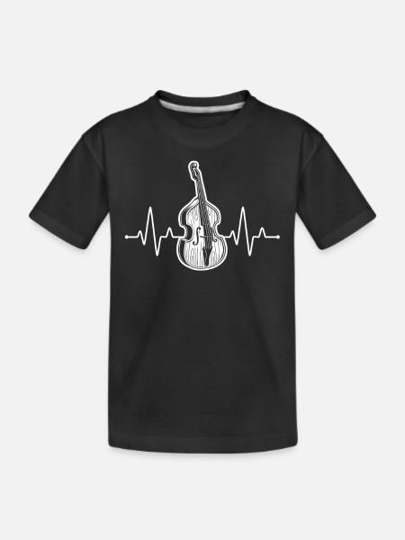 Kontrabass Kontrabassspieler Kontrabassist - Kinder Premium Bio T-Shirt - Schwarz